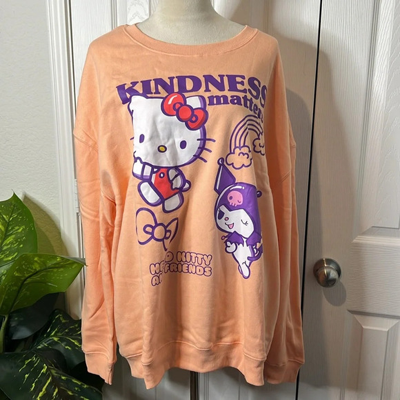 Hello Kitty & Friends Kindness Matters Graphic Sweatshirt Size 1X,2X,3X - Picture 3 of 13